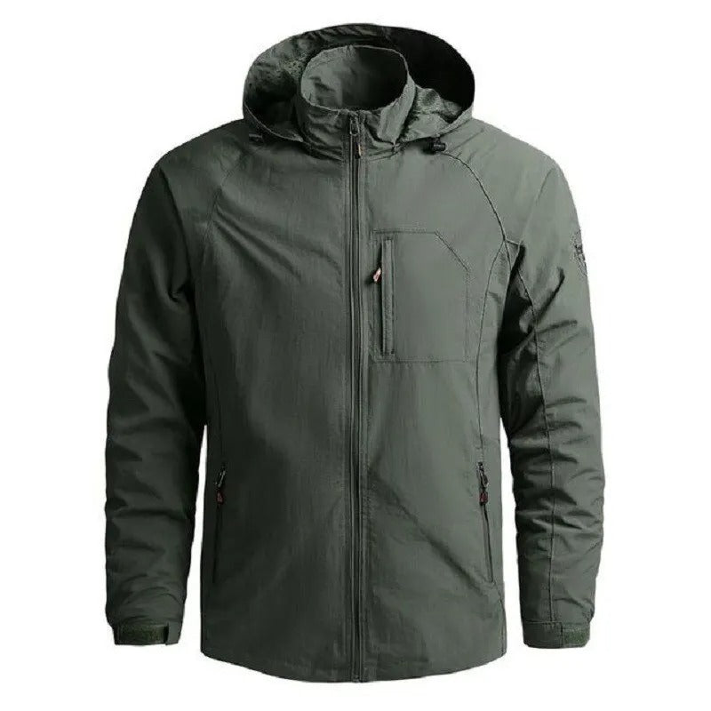 Men's Lightweight Windbreaker Cargo Jacket