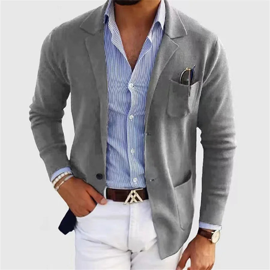 Men's Casual Knit Blazer