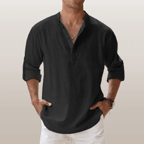 Men's Regular Fit Henley Shirt