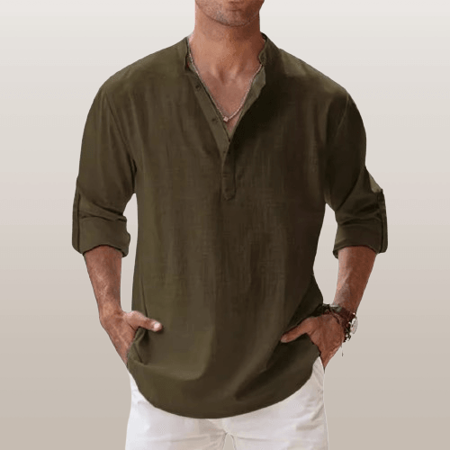 Men's Regular Fit Henley Shirt