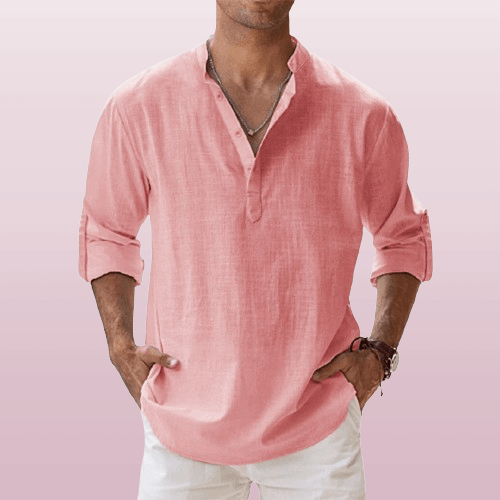Men's Regular Fit Henley Shirt