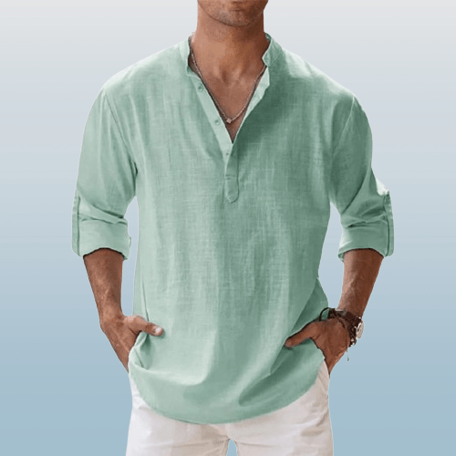 Men's Regular Fit Henley Shirt