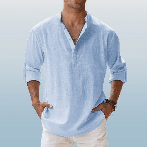 Men's Regular Fit Henley Shirt