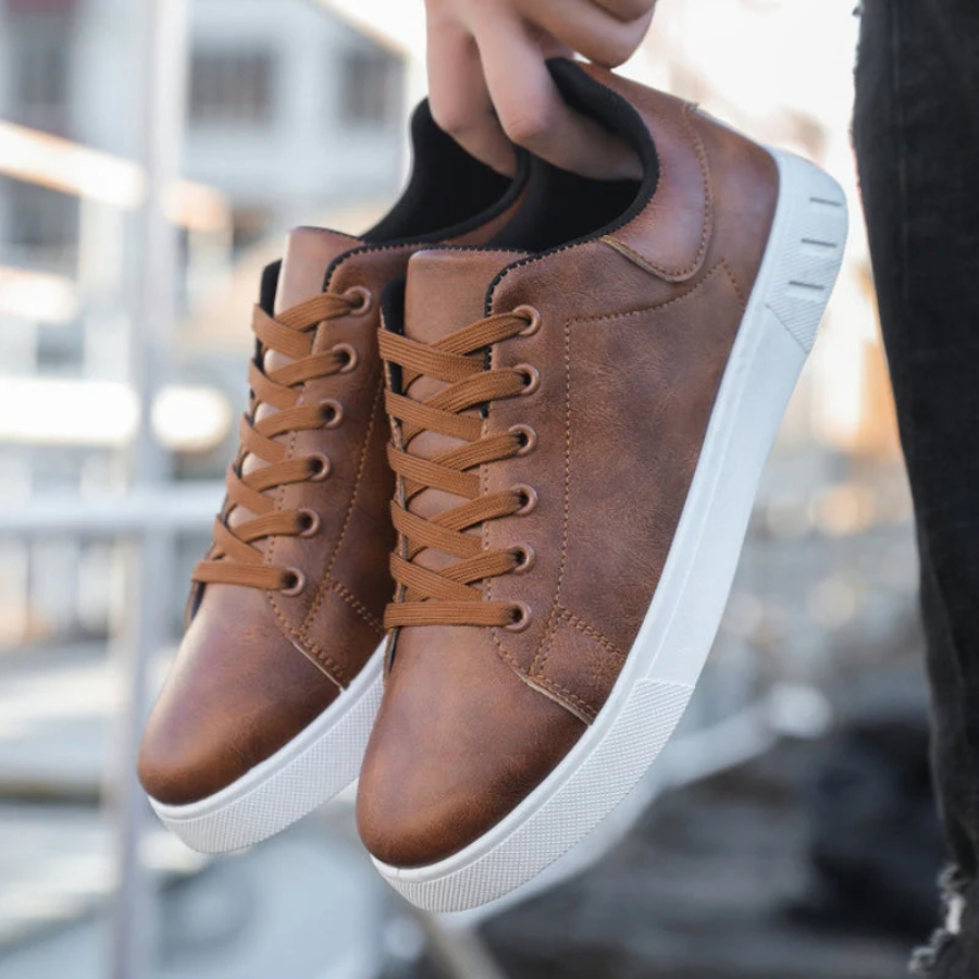Stylish PU Leather Sneakers for Men