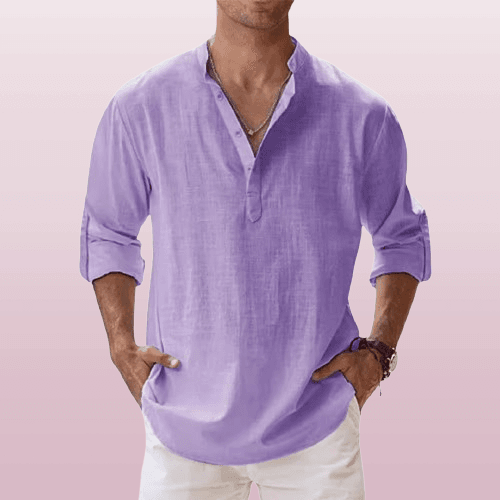 Men's Regular Fit Henley Shirt