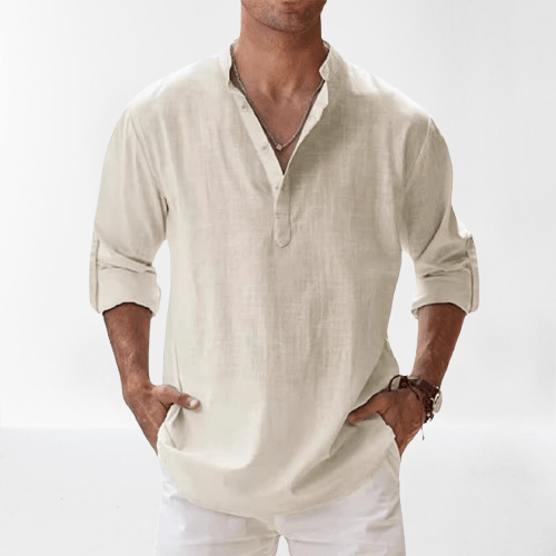 Men's Regular Fit Henley Shirt