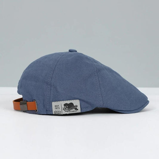 Classic Flat Cap with Short Brim