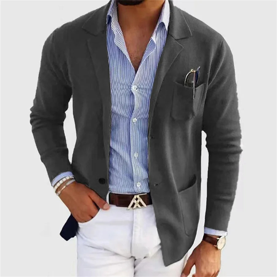 Men's Casual Knit Blazer