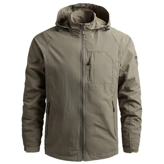 Men's Lightweight Windbreaker Cargo Jacket