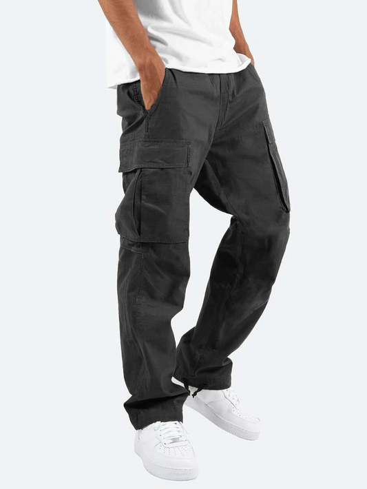 Men's Cargo Trousers with Drawstring Waist